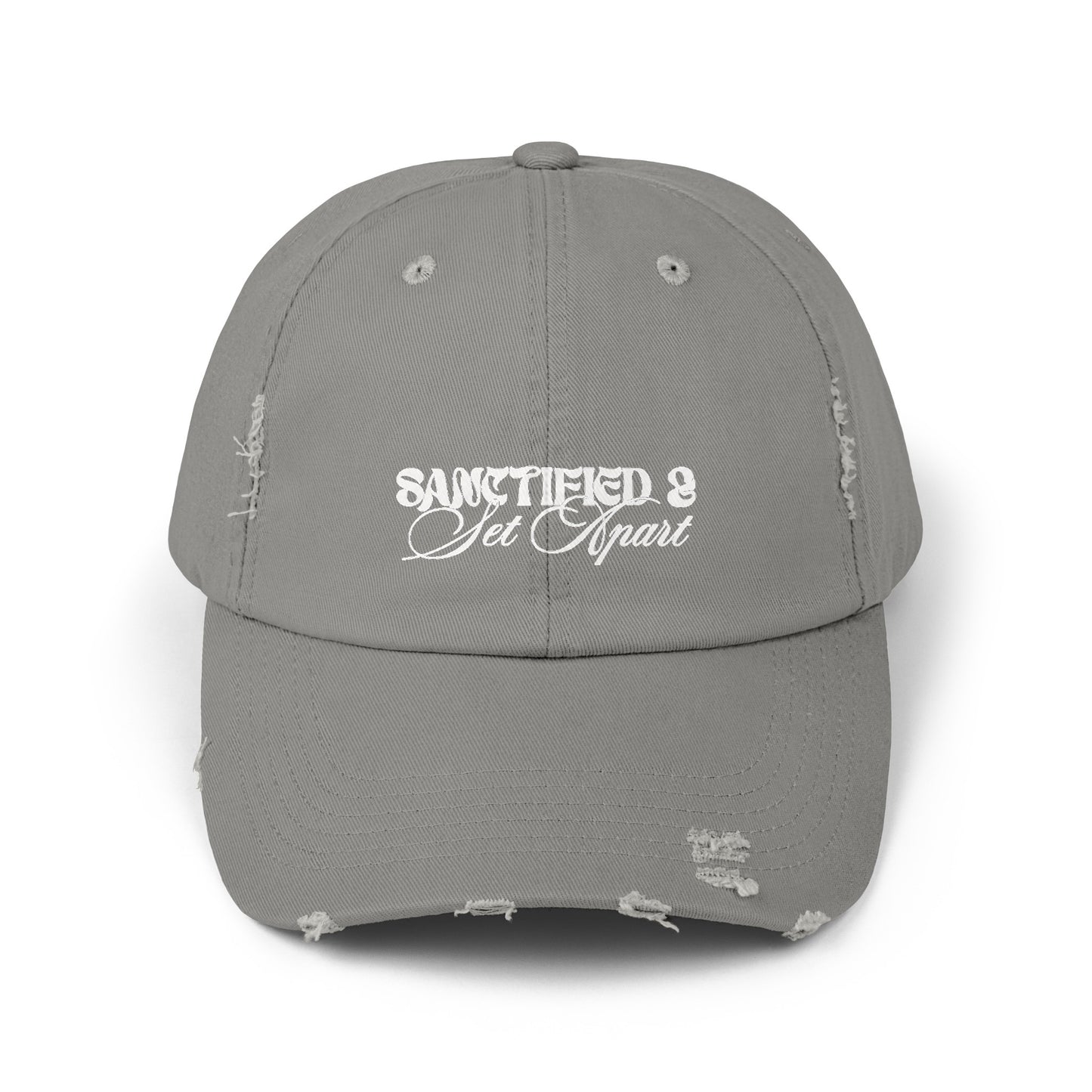 "Sanctified & Set Apart" Unisex Distressed Cap