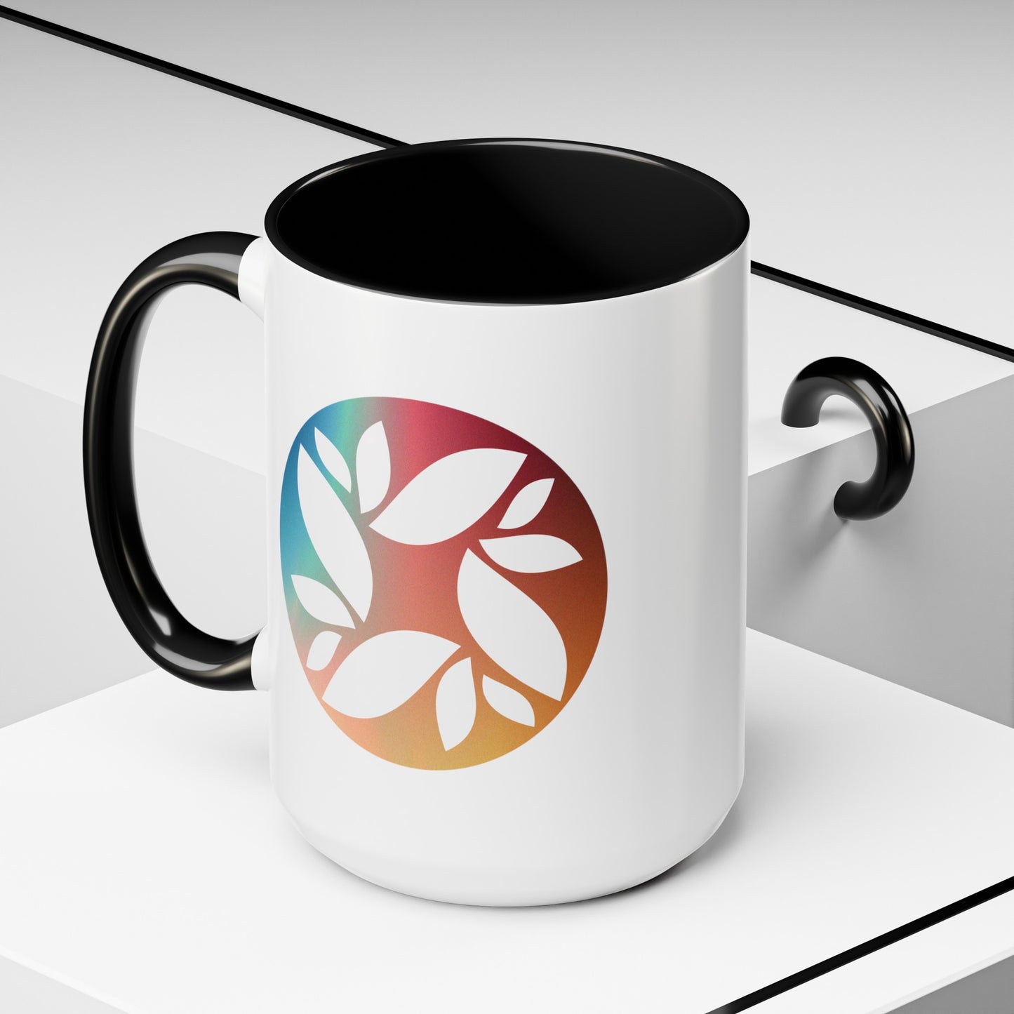 "Logo Gradient" Accent Coffee Mug (11, 15oz)