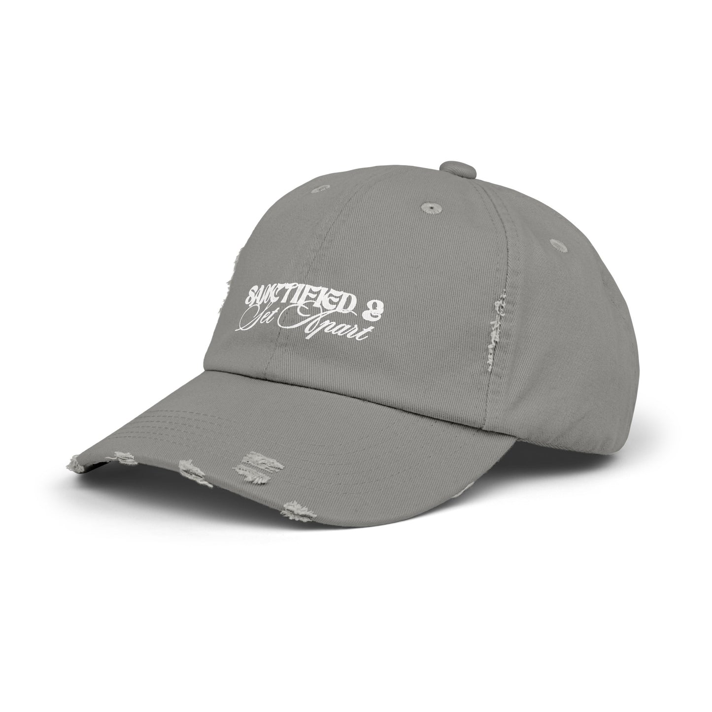 "Sanctified & Set Apart" Unisex Distressed Cap