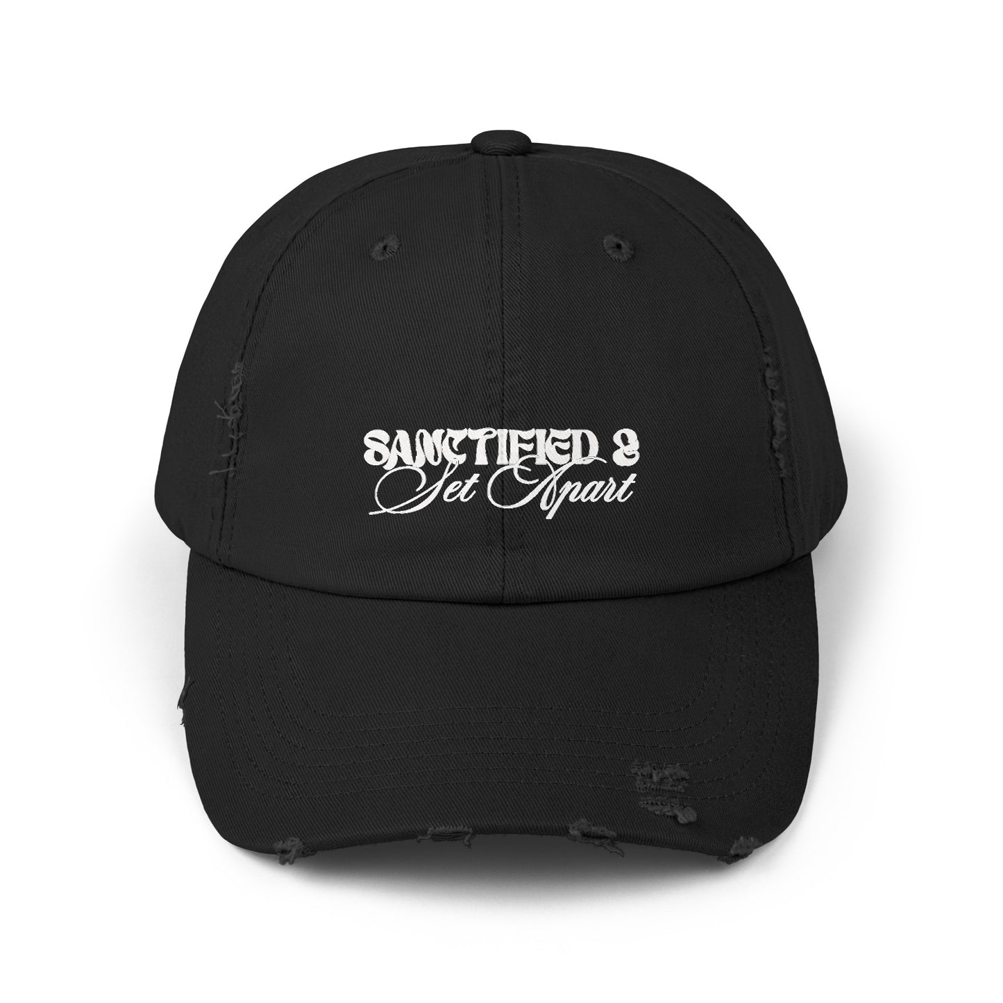 "Sanctified & Set Apart" Unisex Distressed Cap