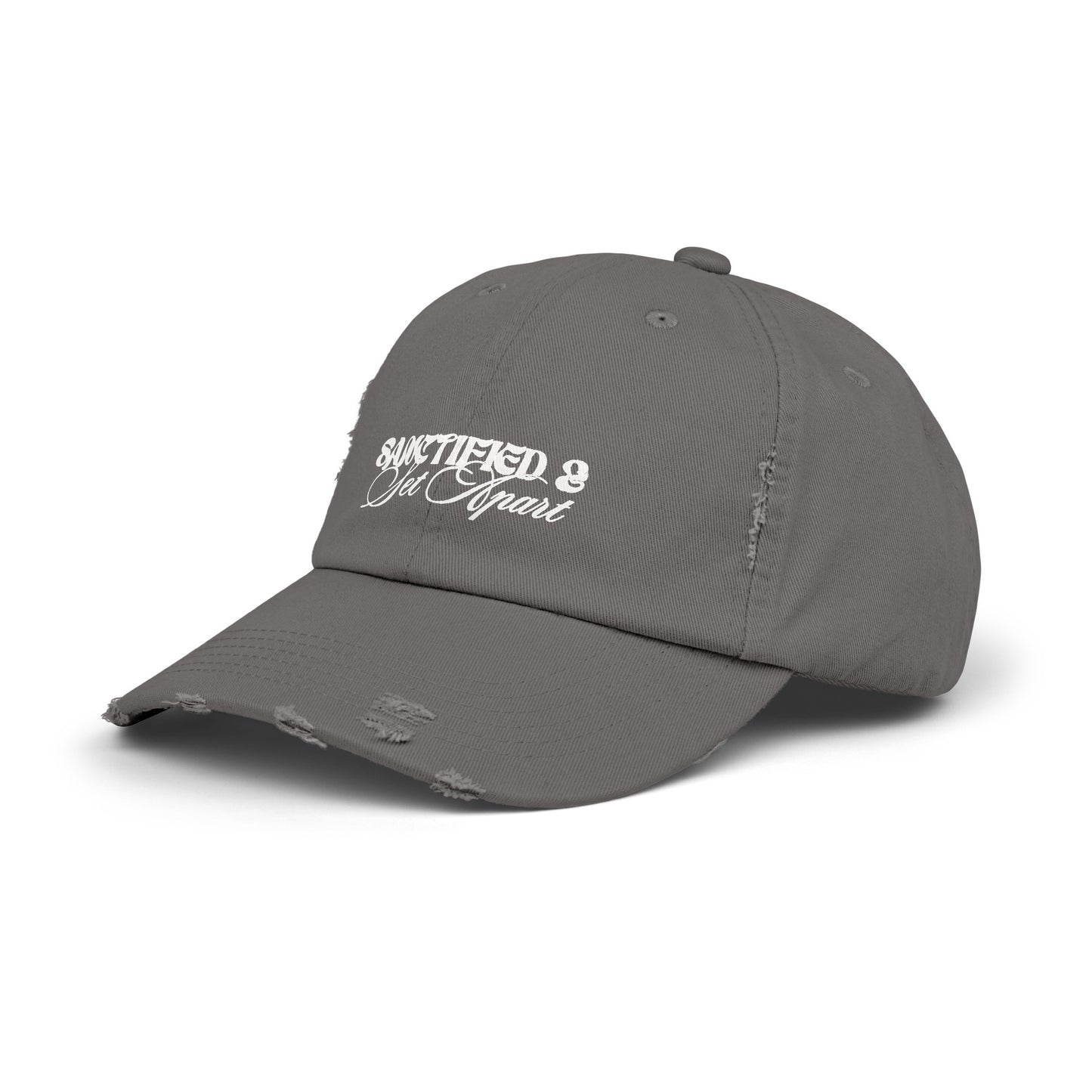 "Sanctified & Set Apart" Unisex Distressed Cap