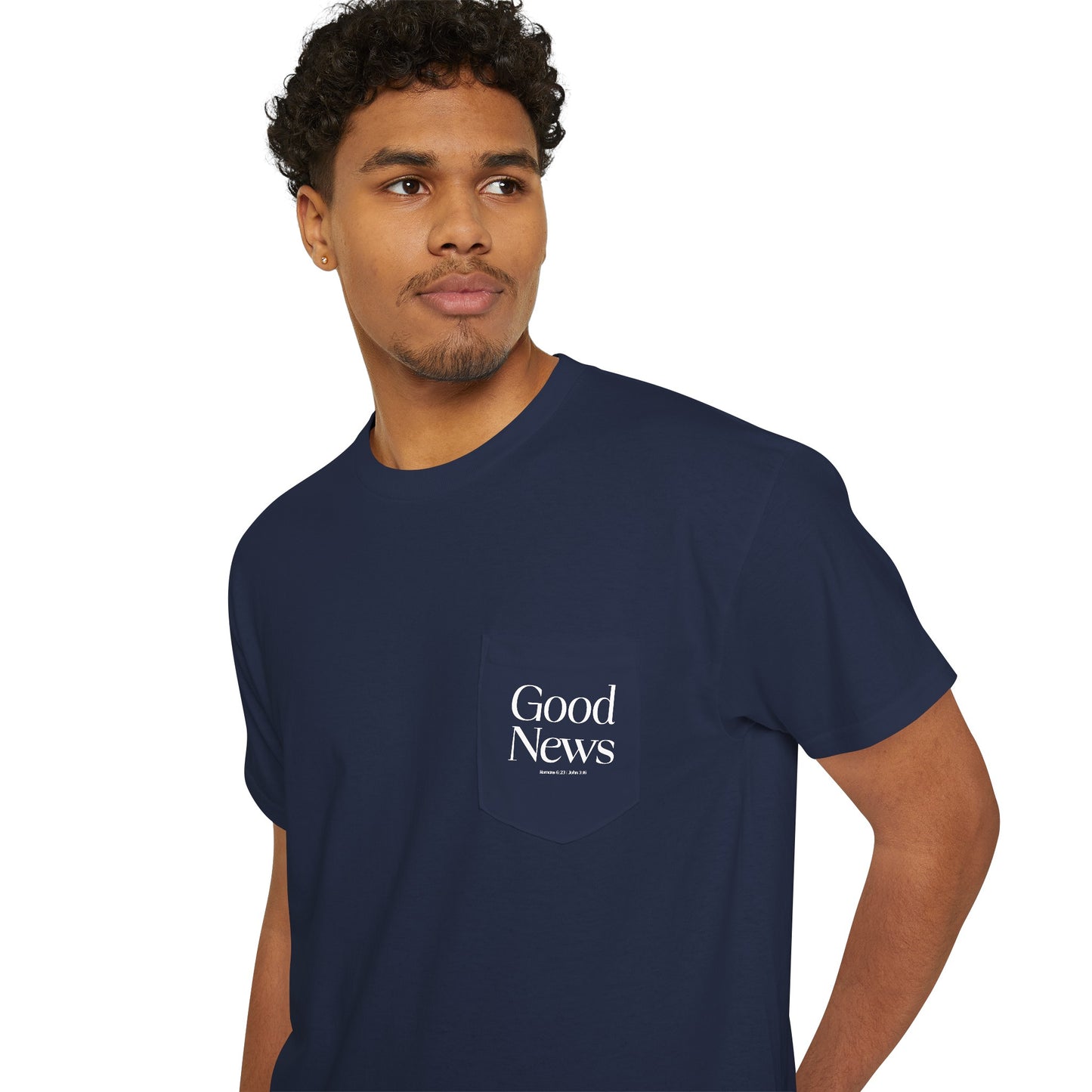 "Good News" Pocket Tee | Unisex Heavy Cotton