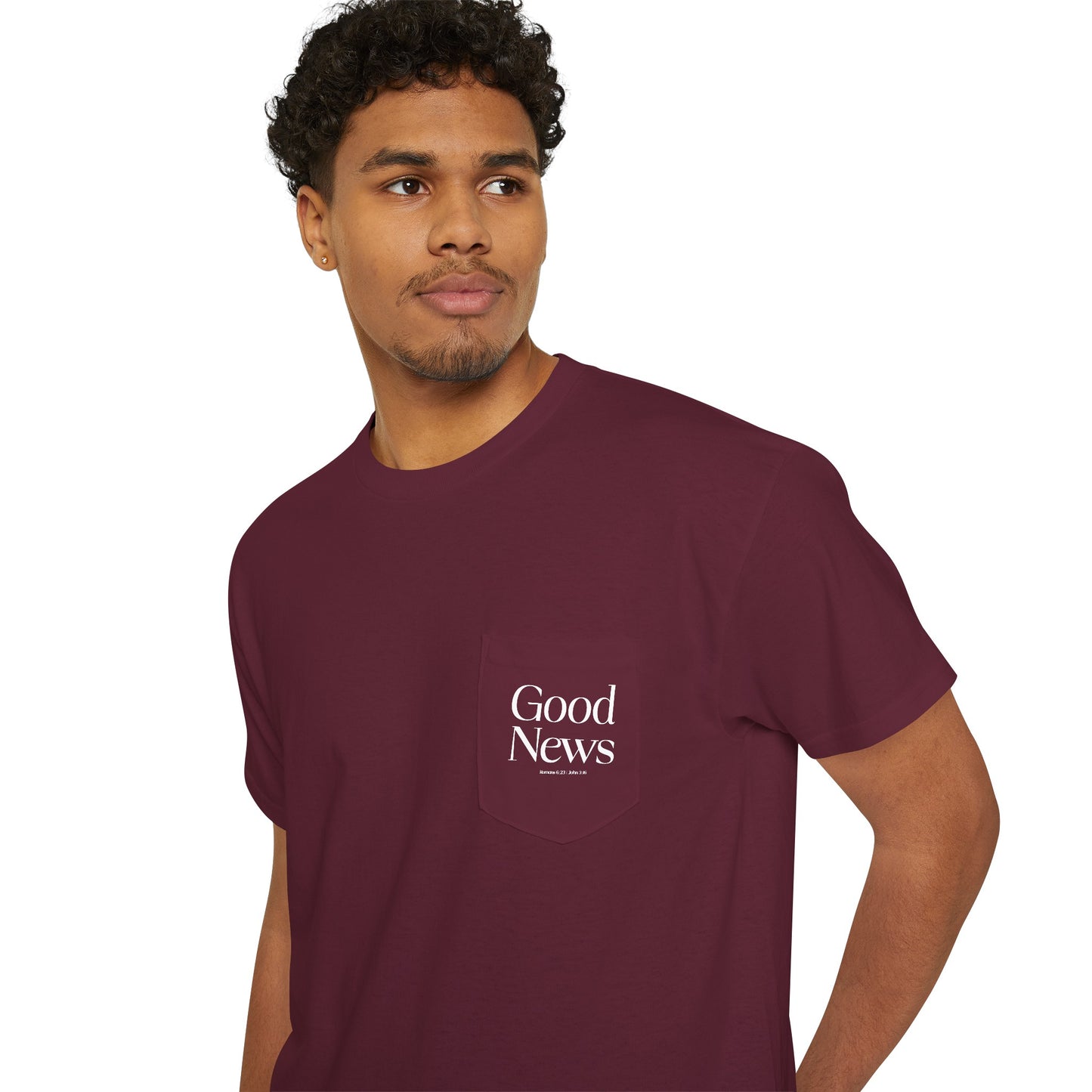 "Good News" Pocket Tee | Unisex Heavy Cotton