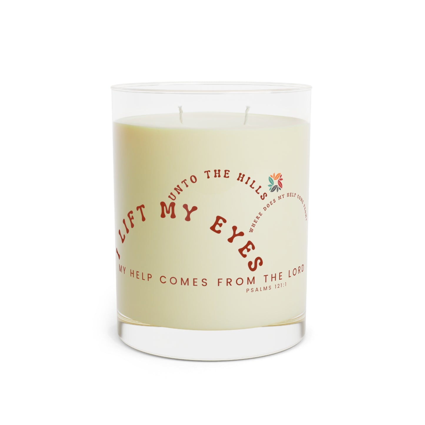 Psalms 121:1 Candle - Full Glass, 11oz