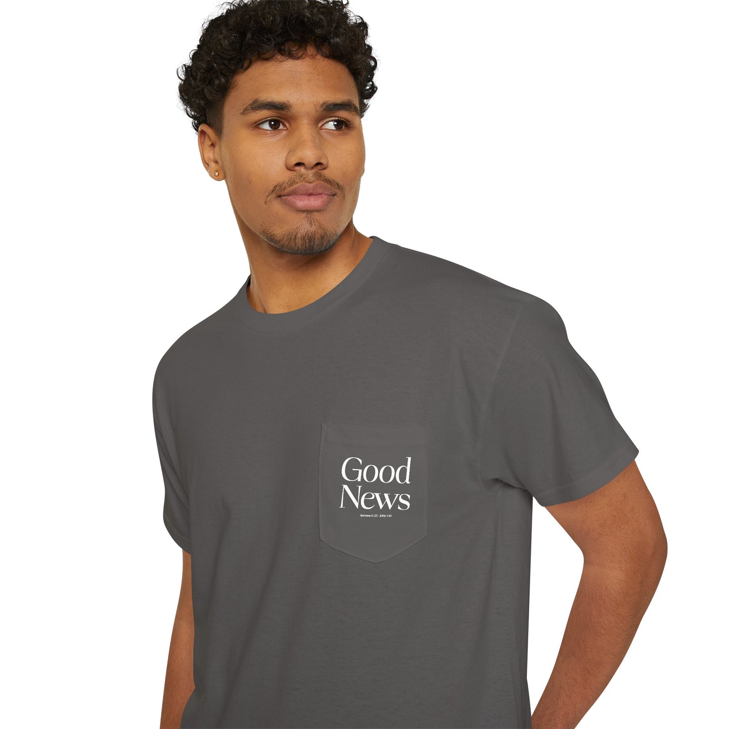 "Good News" Pocket Tee | Unisex Heavy Cotton