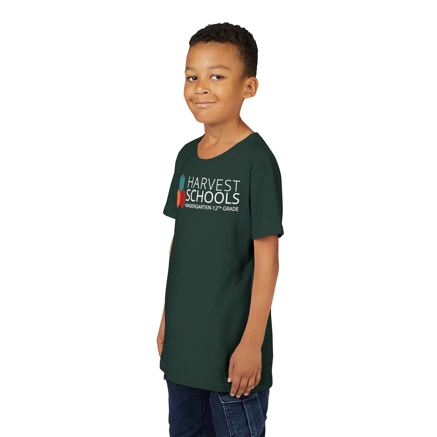 "Harvest Schools" Youth Short Sleeve Tee - Comfortable School Spirit Wear